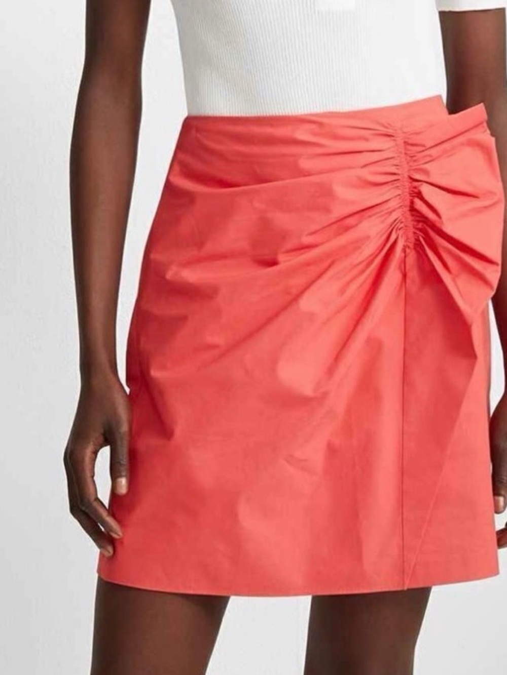 NWT Club Monaco Coral Gathered-Side Mini Skirt